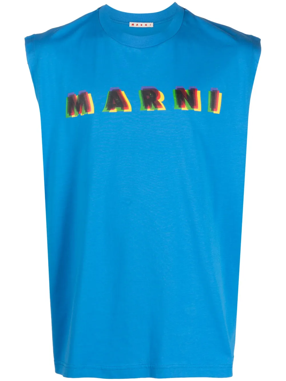 Marni open-sides Organic Cotton Shirt | Blue | FARFETCH BH