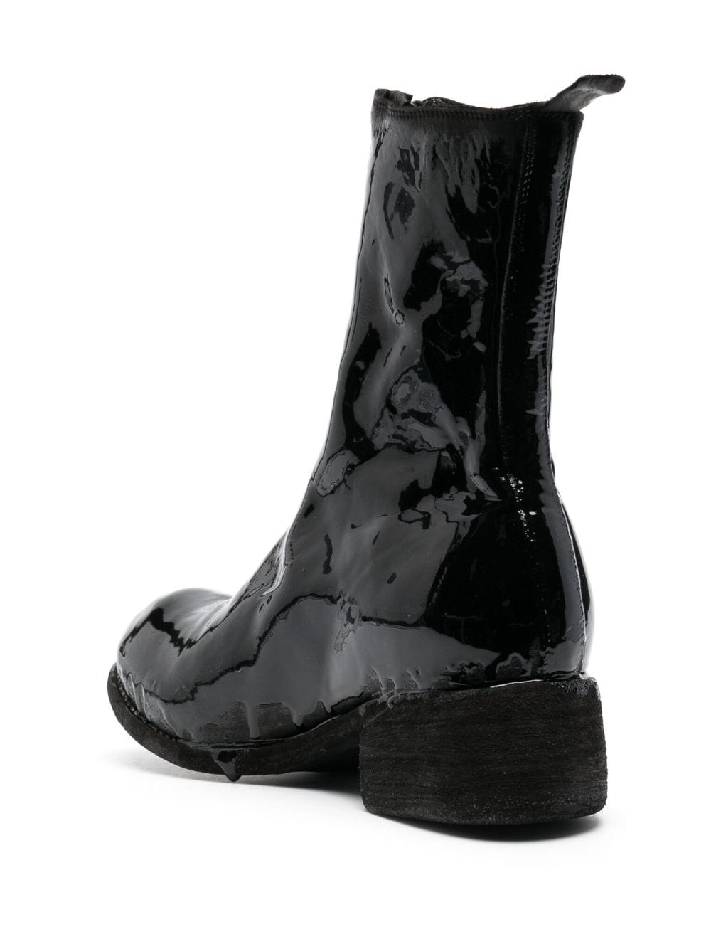 Shop Guidi Laminated Leather Boots In Black