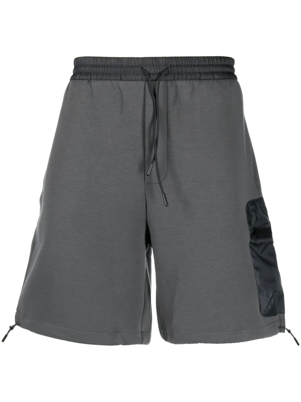 Emporio Armani wide-leg track shorts - Grey