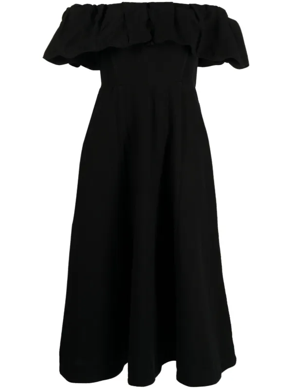 knee length dresses for ladies Leona Green Floral Midi Dress