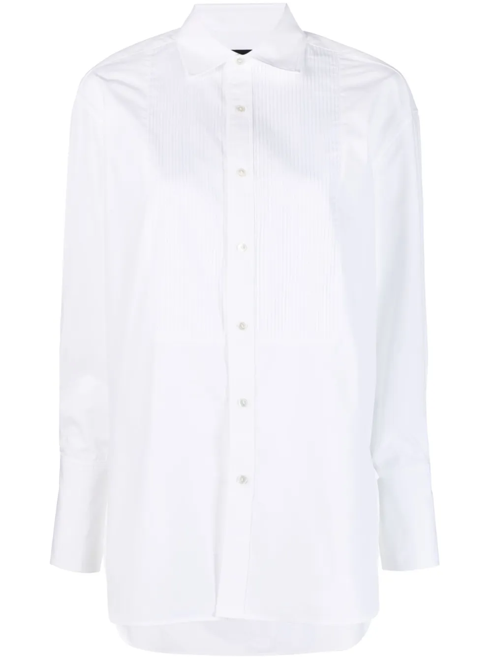 Nili Lotan stripe-detail cotton shirt - White