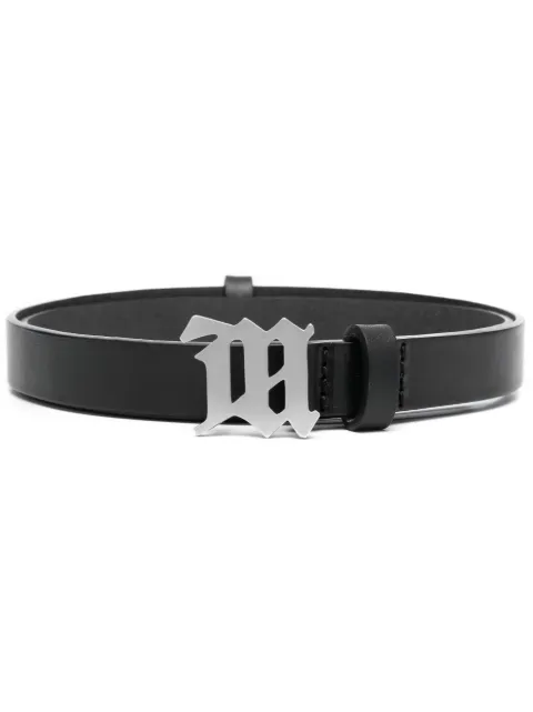 MISBHV logo-buckle leather belt