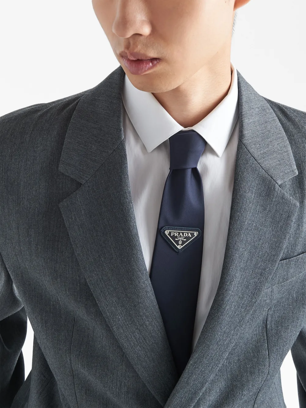 Triangle Bolo Tie in Black - Prada