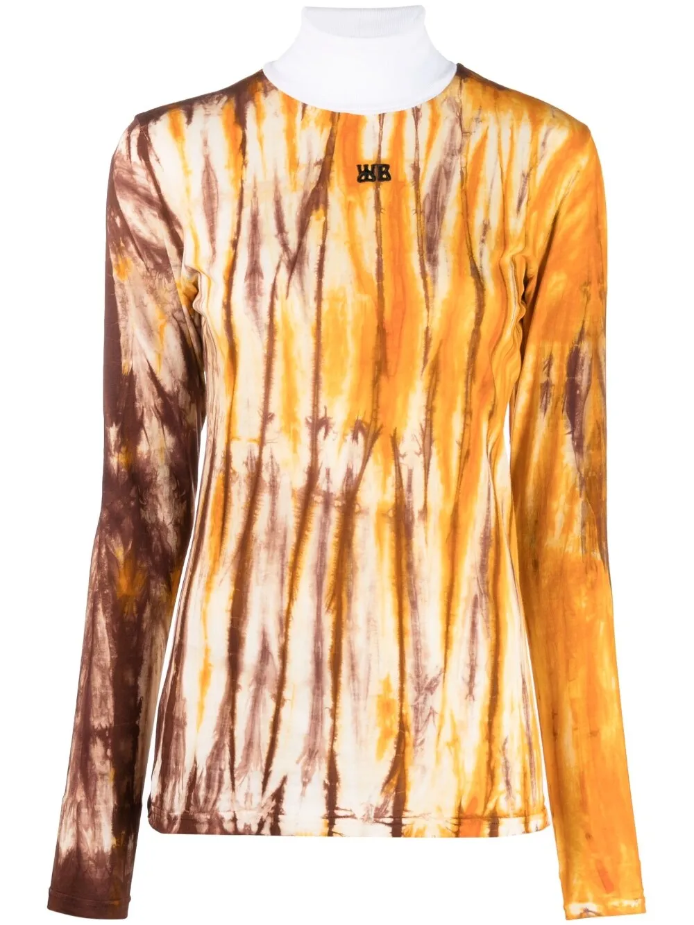 Shop Wales Bonner Tie-dye Cotton Top In Orange