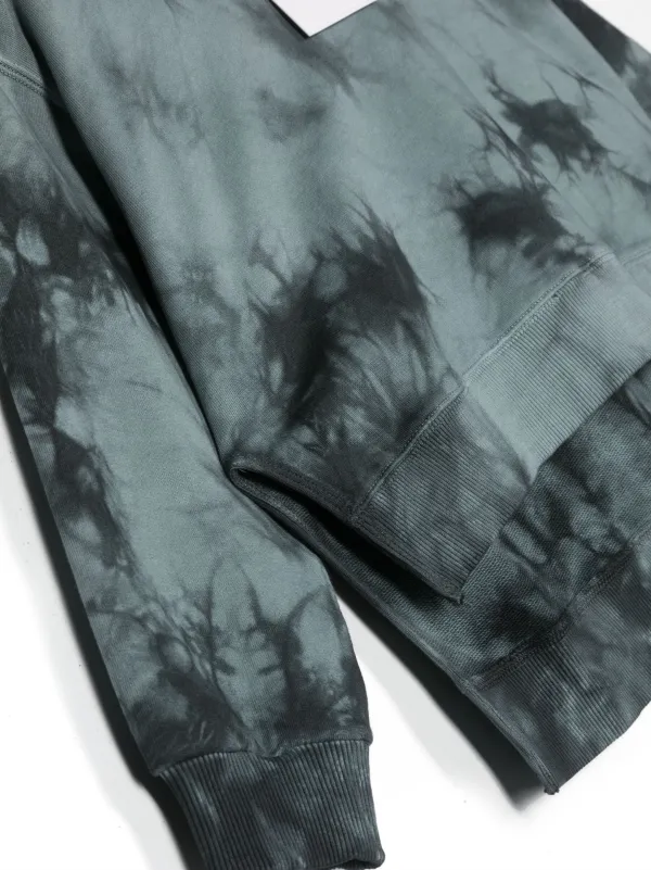 MM6 Maison Margiela Kids tie-dye Cotton Hoodie | Grey | FARFETCH