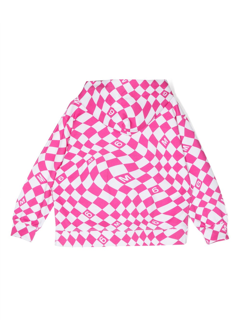 MM6 Maison Margiela Kids Geruite hoodie - Roze