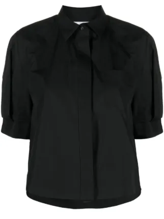 Sacai Short puff-sleeve Poplin Shirt - Farfetch