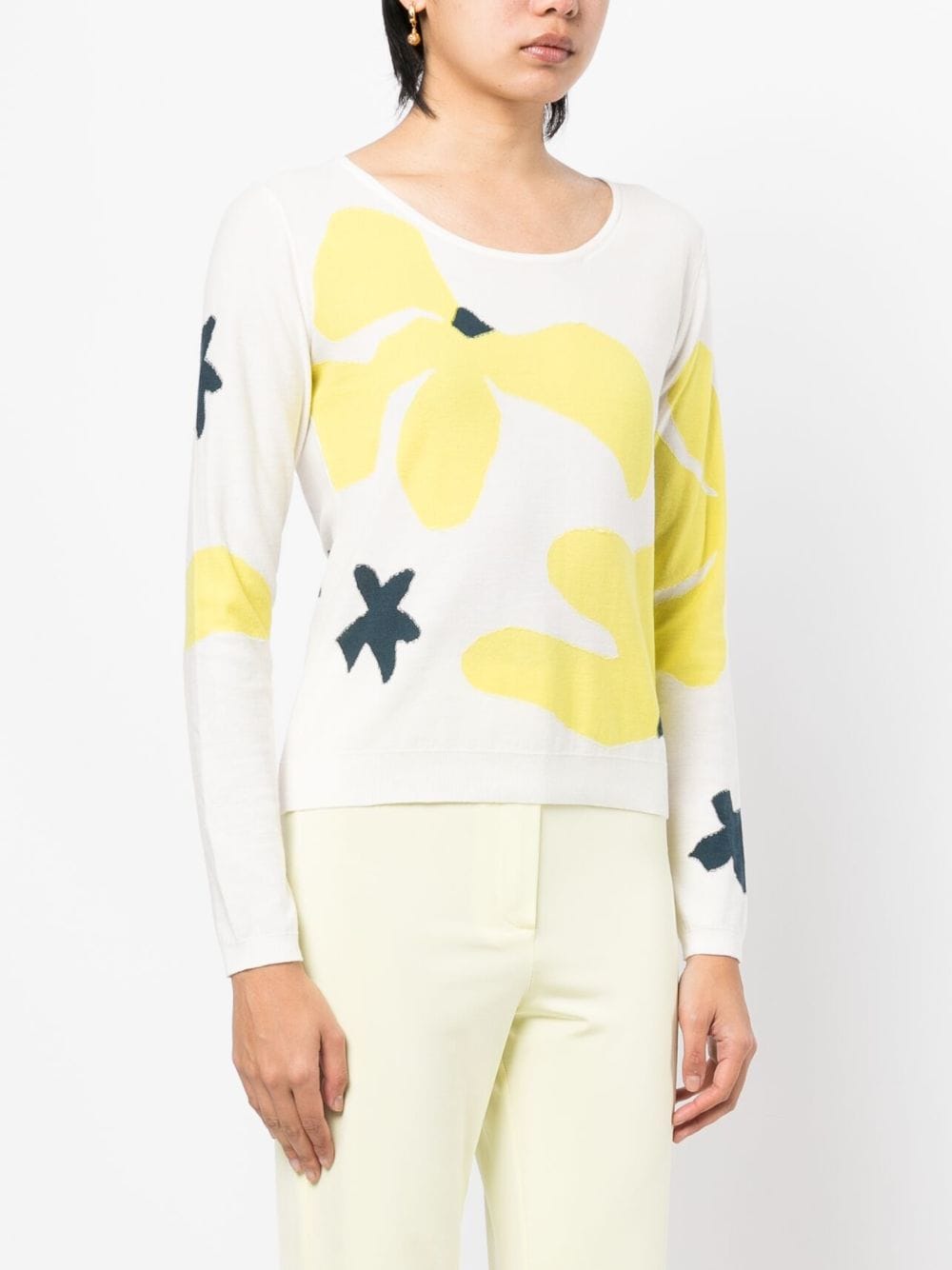 Shop Ps By Paul Smith Knitted Organic Cotton Jumper In White