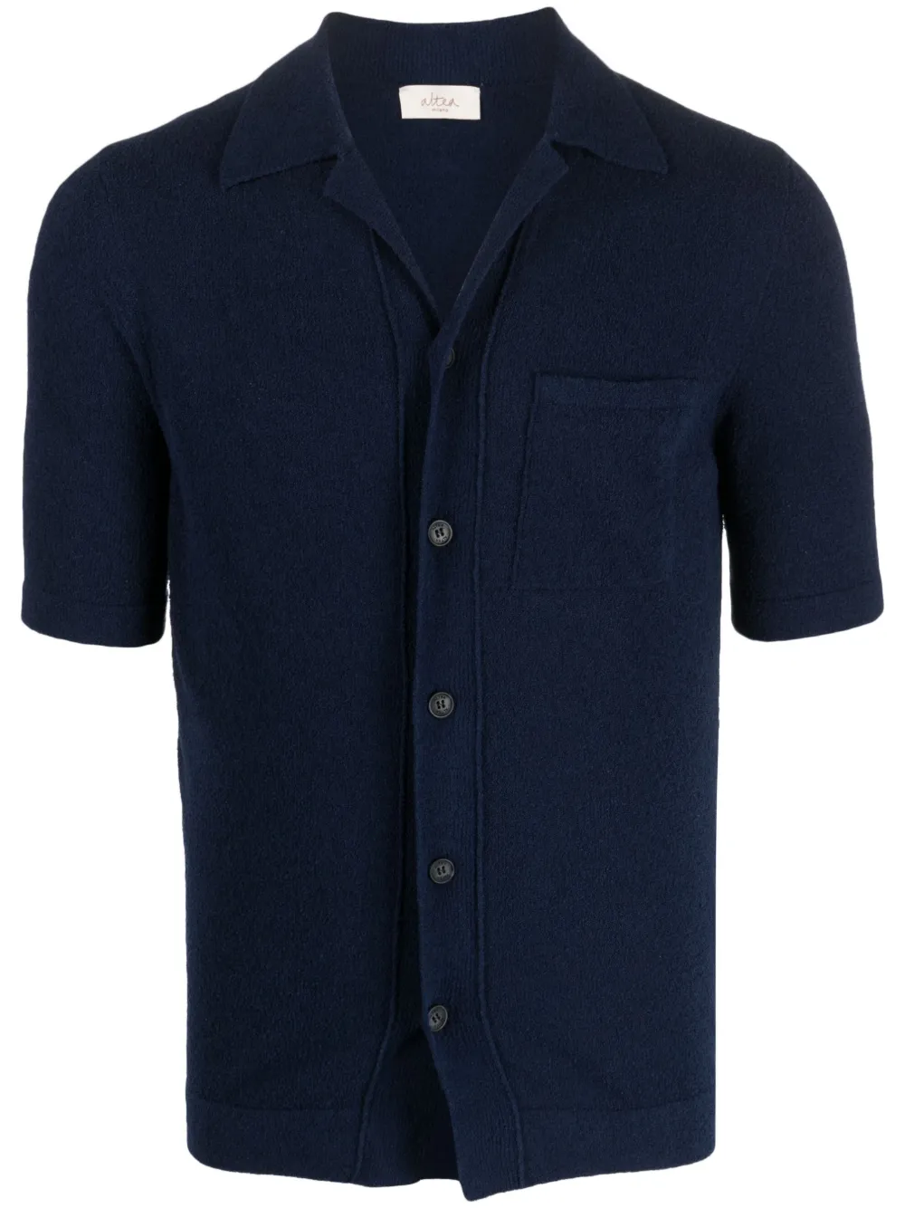 Altea short-sleeve buttoned cotton polo shirt