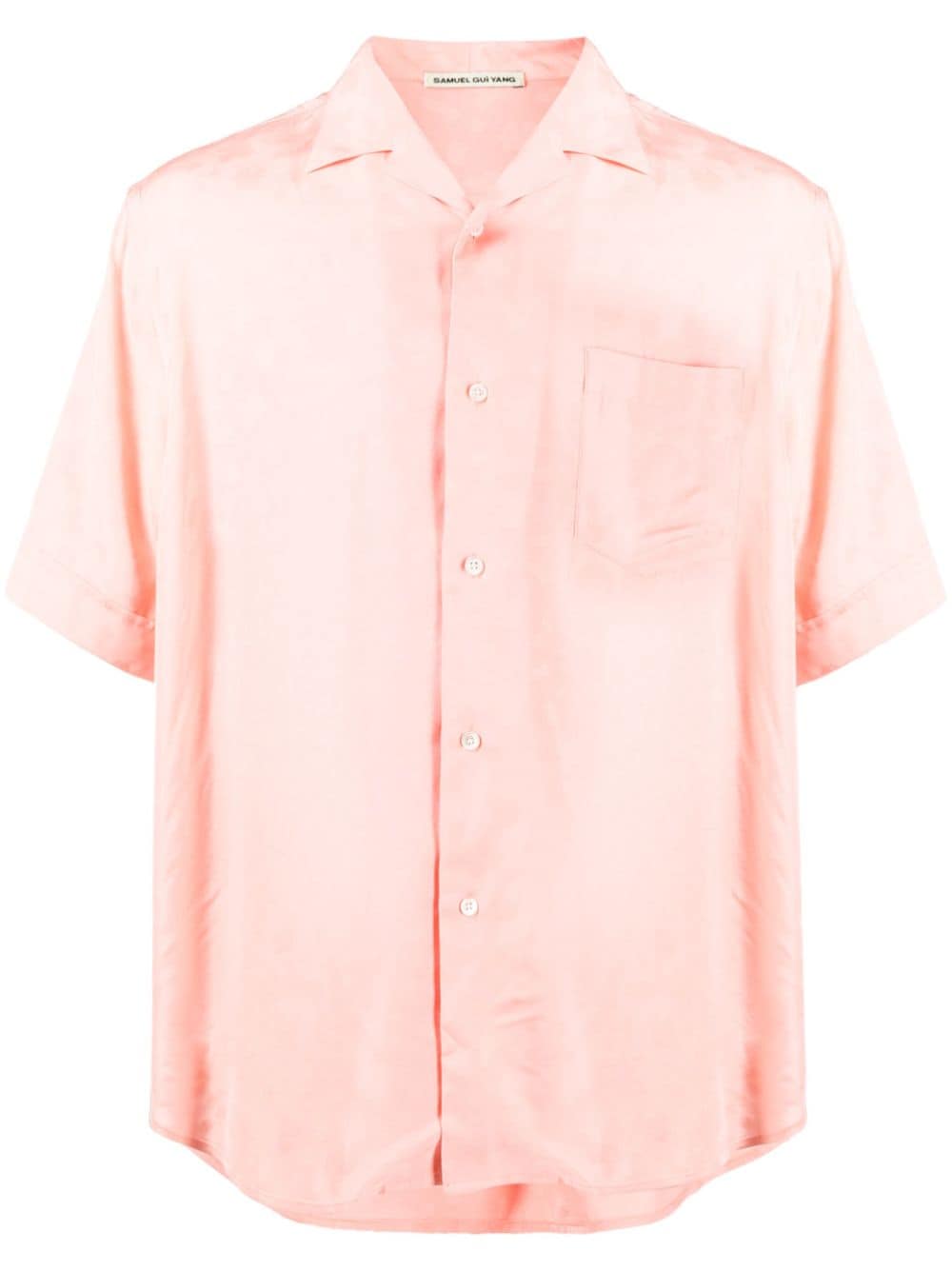 SAMUEL GUÌ YANG buttoned short-sleeve shirt - Pink