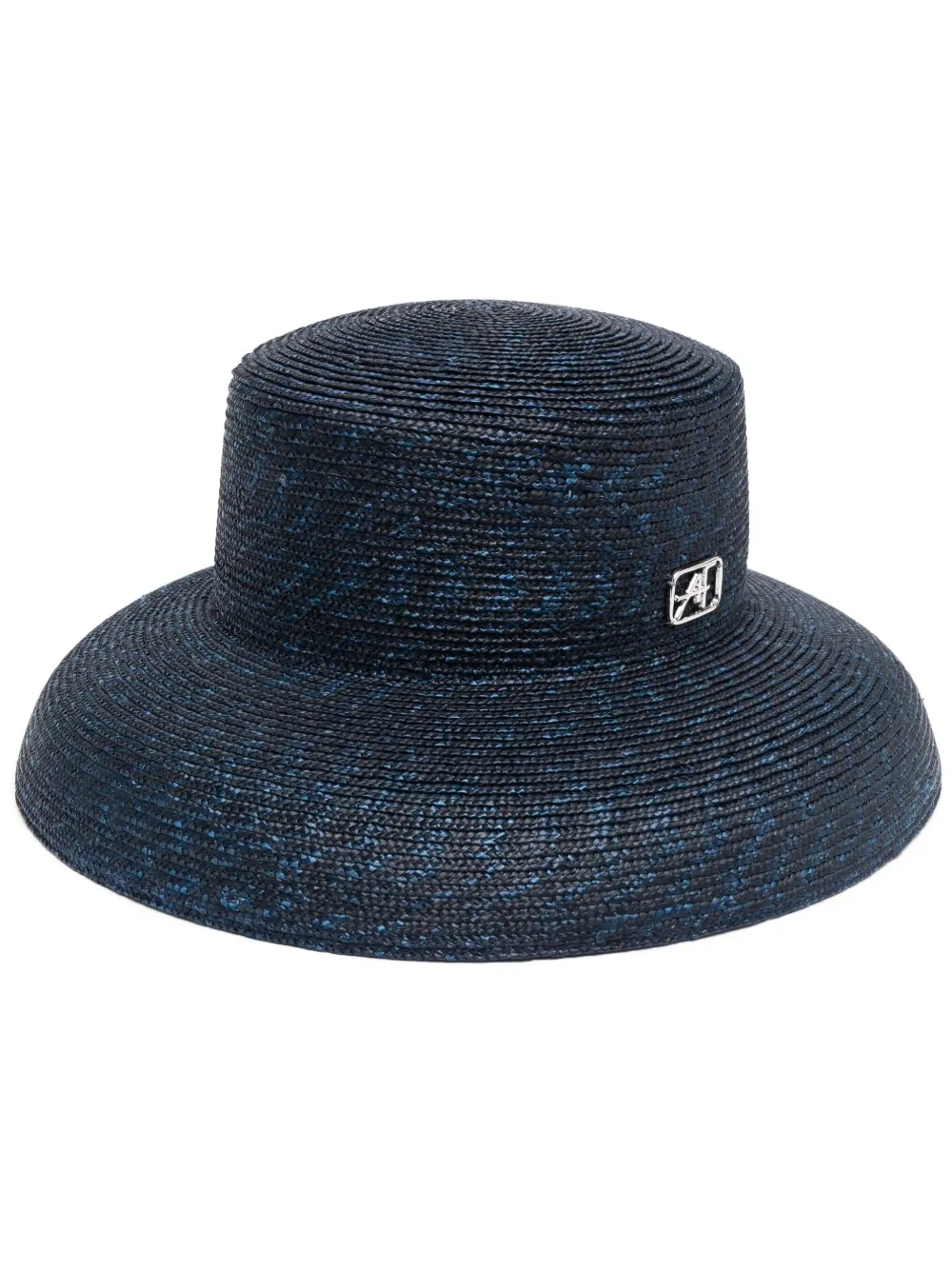 Alberta Ferretti Raffia Bucket Hat In Blau