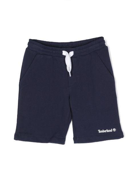 Timberland Kids - logo-print organic cotton shorts