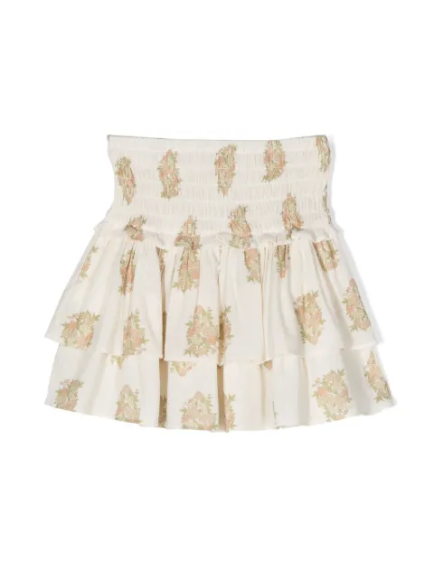THE NEW SOCIETY floral-print layered skirt