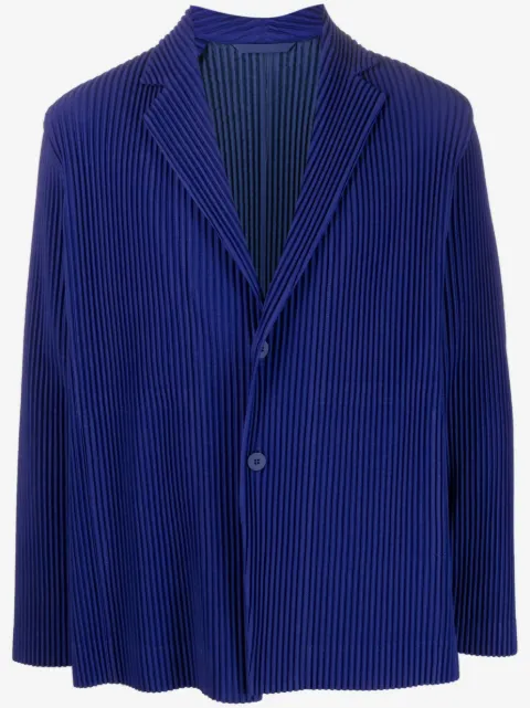 Homme Plissé Issey Miyake ribbed single-breasted blazer