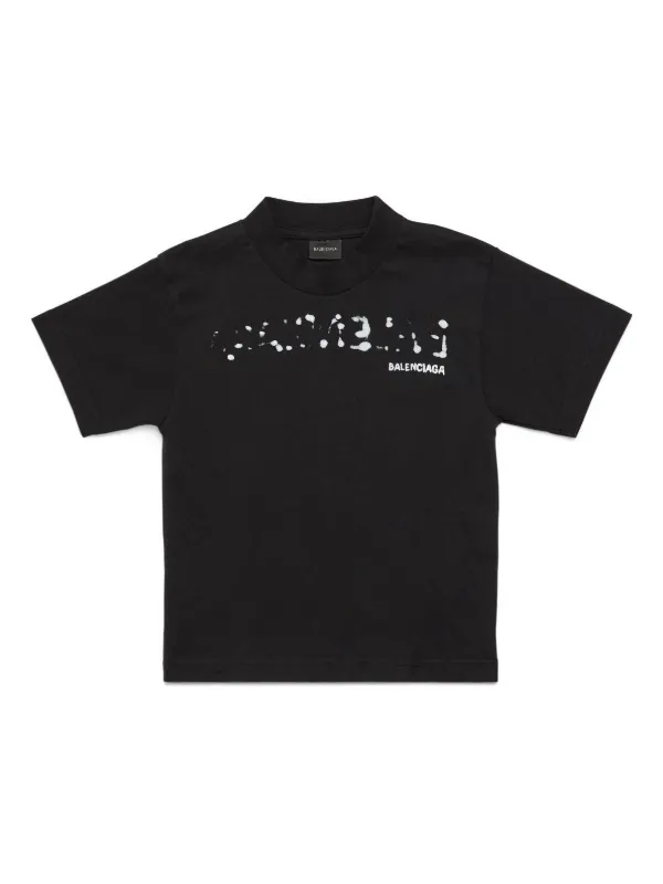 Balenciaga Kids Hand Drawn logo-print T-shirt - Farfetch