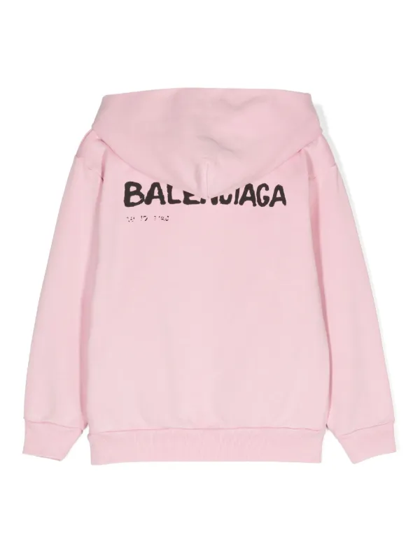 Pink balenciaga hoodie on sale