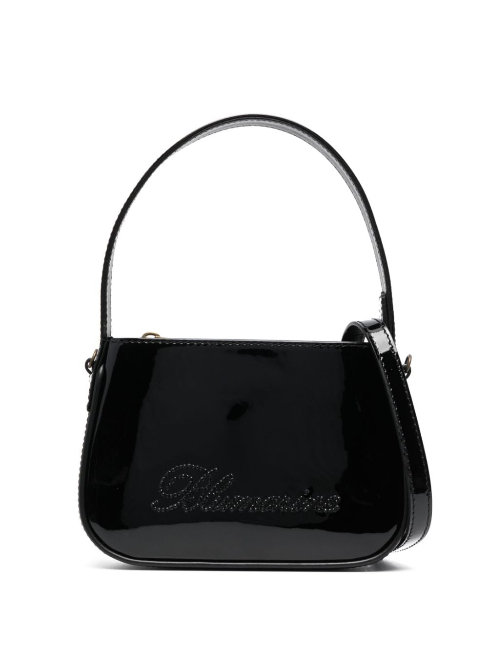 Blumarine Logo-detail Leather Mini Bag In Schwarz