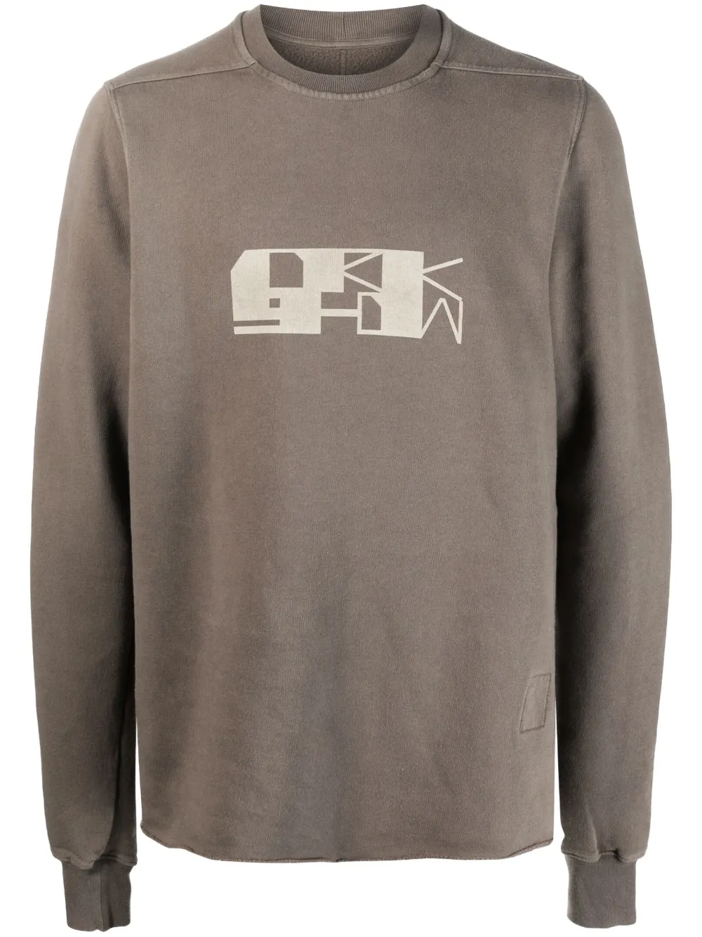 Rick Owens DRKSHDW graphic-print long-sleeved sweatshirt - Grey