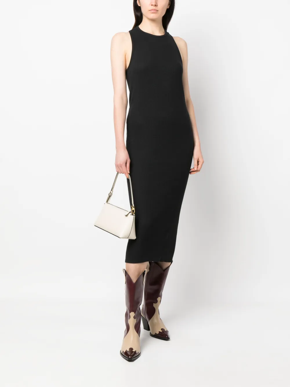 rag & bone Mouwloze midi-jurk - Zwart