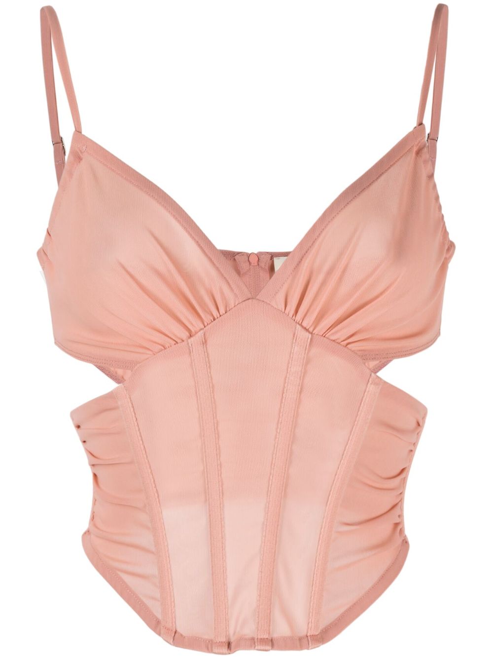 Misbhv Corset Mesh Blush In Neutrals