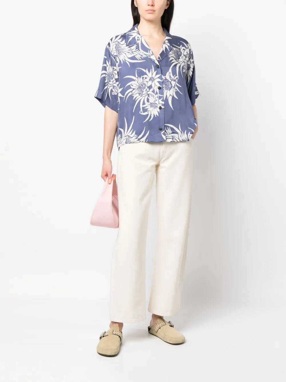 rag & bone Blouse met bloemenprint - Blauw