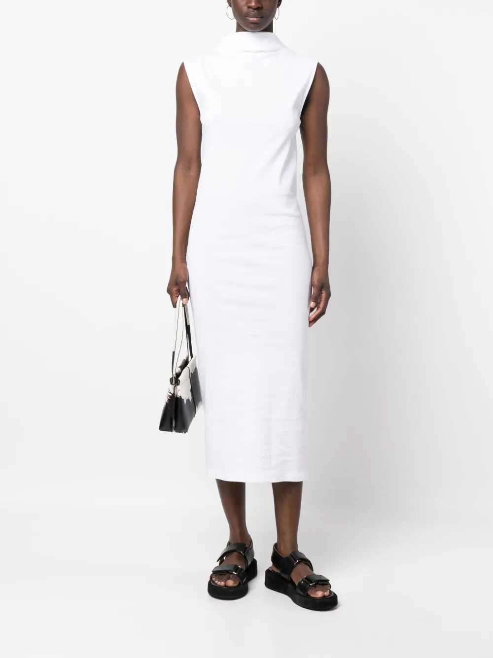 ARMARIUM Midi-jurk met hoge hals - Wit