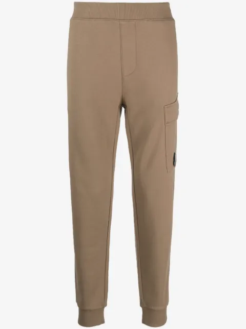 C.P. Company side logo-patch track pants