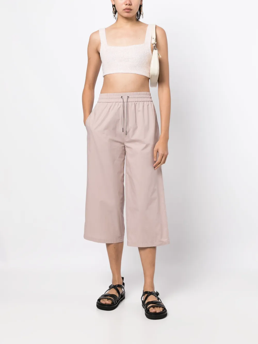 Fabiana Filippi Broek met trekkoord - Beige