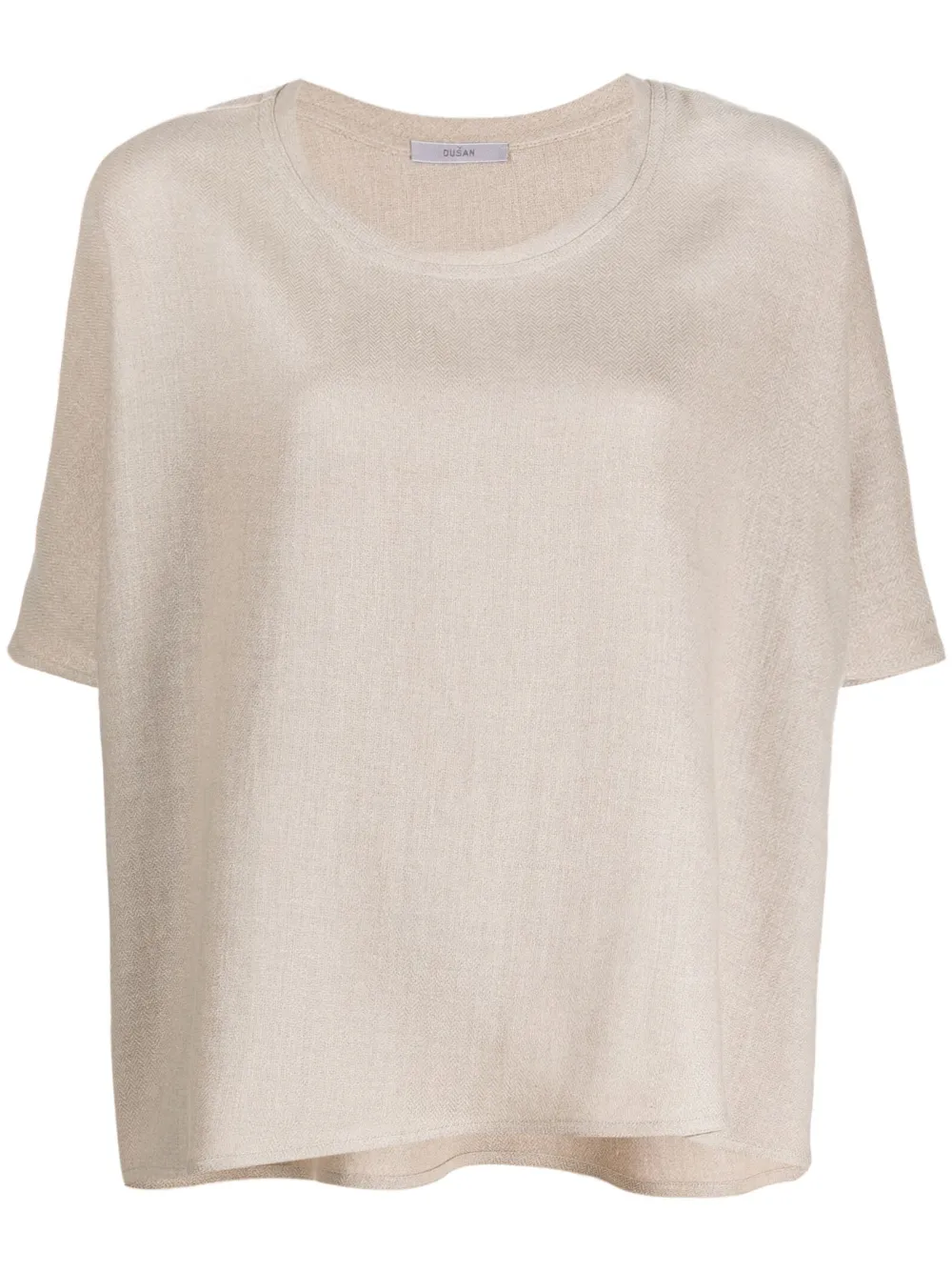 Dusan short-sleeve linen T-shirt - Neutrals