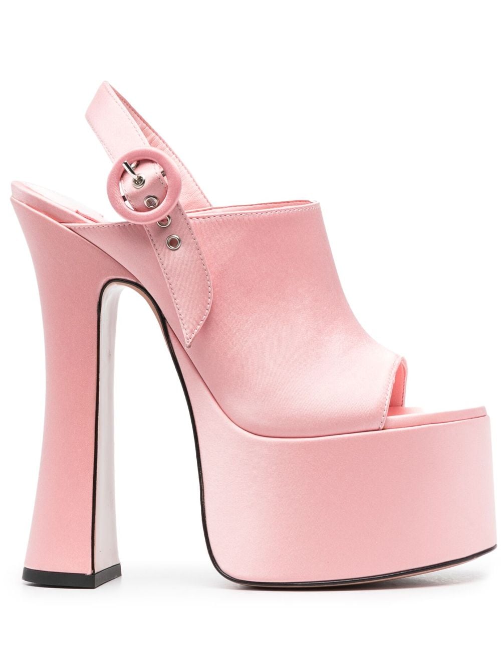 Shop Piferi Satin High-heel Sandals In 粉色