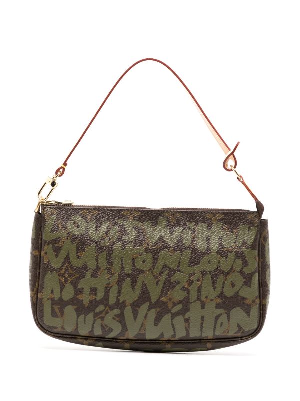 Louis Vuitton - x Stephen Sprouse 2001 Pre-Owned Pochette Accessoires Clutch Bag - Unisex - PVC - One Size - Brown