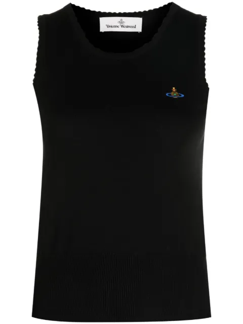 Vivienne Westwood - embroidered Orb ribbed vest