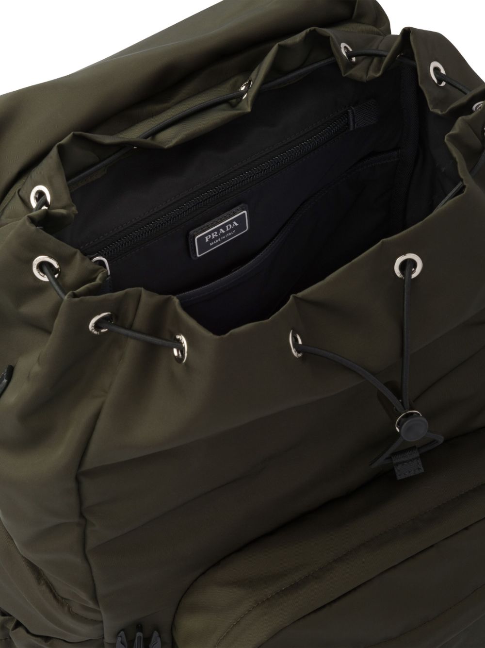 Pre-owned Prada Synthetic Fibers Shoulder Bag In Khaki