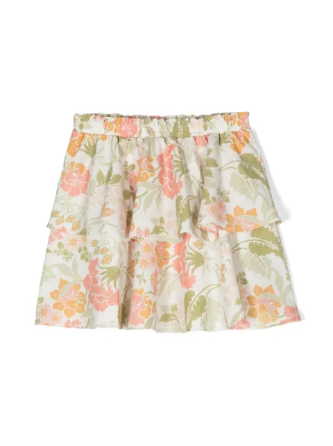 THE NEW SOCIETY floral-print layered skirt