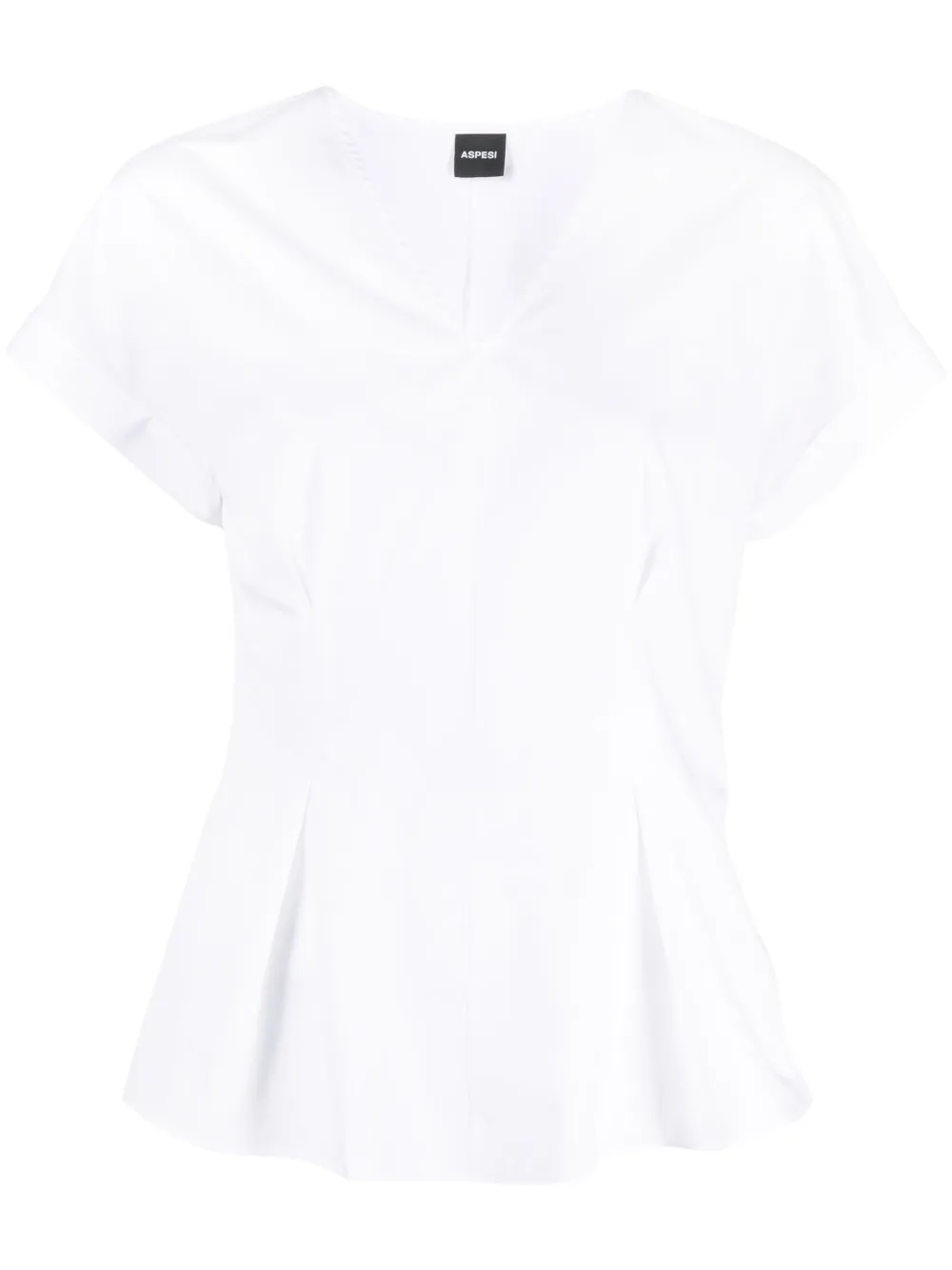 ASPESI cotton v-neck blouse - White