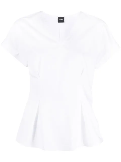 ASPESI cotton v-neck blouse