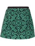 Marine Serre Towels jacquard mini skirt - Green