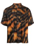 Stüssy tiger-print short-sleeve shirt - Black