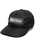 Moschino logo-patch cap - Black