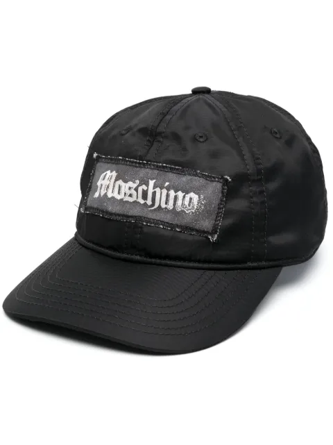 Moschino logo-patch cap