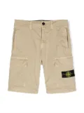 Stone Island Junior logo-patch cargo-pocket shorts - Neutrals