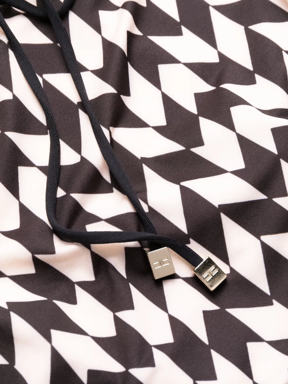  Elisabetta Franchi Geometric-print Swimsuit - Neutrals 