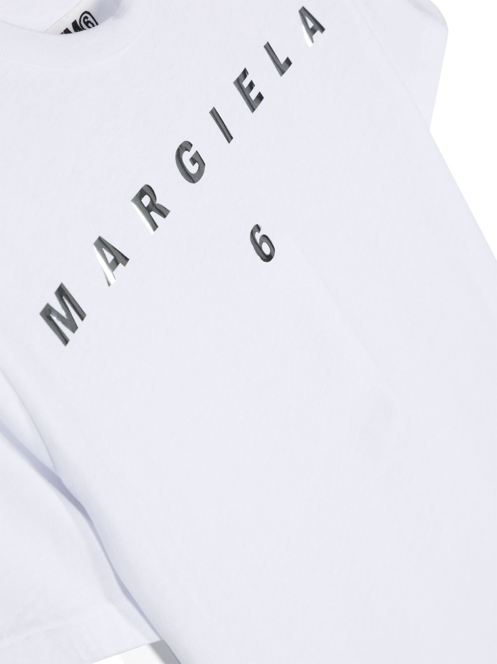 Shop Mm6 Maison Margiela Logo-print Cotton T-shirt In White