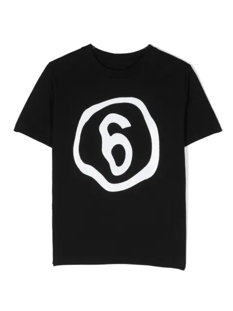 mm6 maison margiela kids 数字印花棉t恤