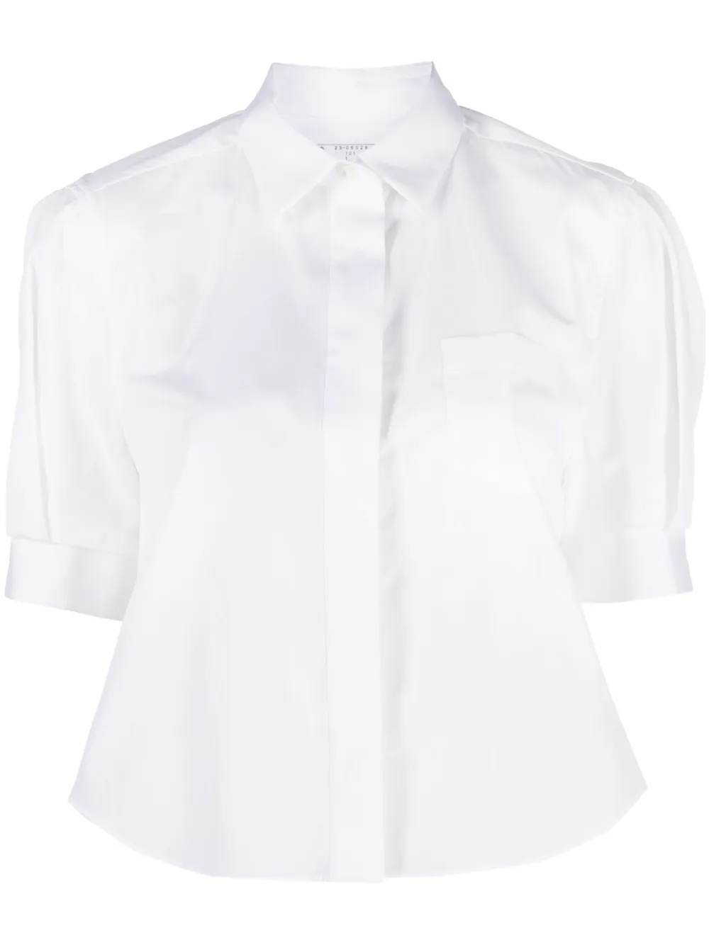 sacai short-sleeve cropped shirt - White