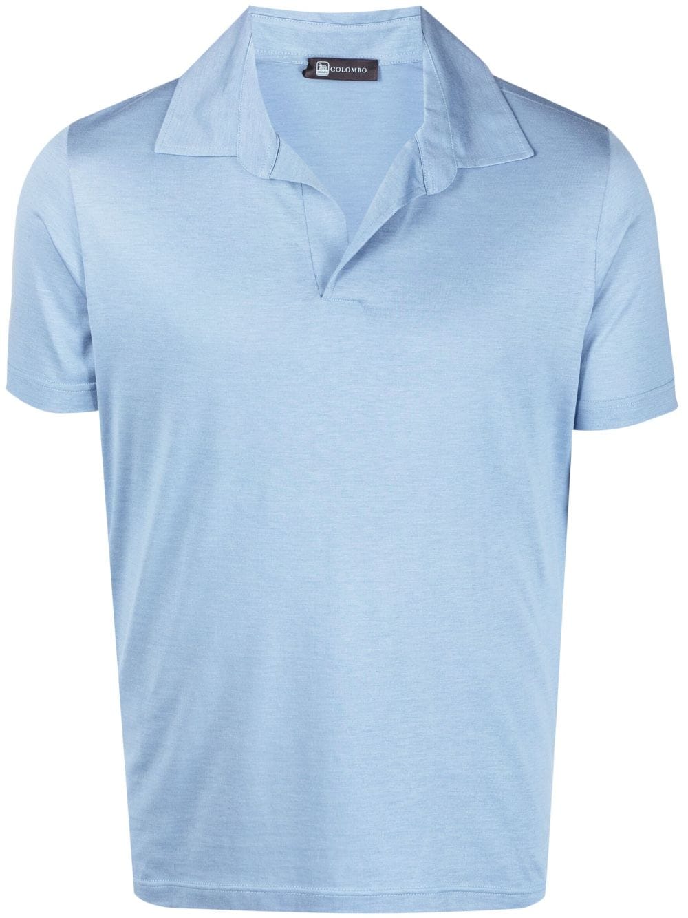 short-sleeve silk-blend polo shirt