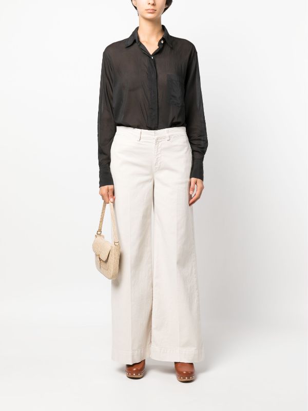 Forte Forte semi-sheer Finish cotton-silk Blend Shirt - Farfetch