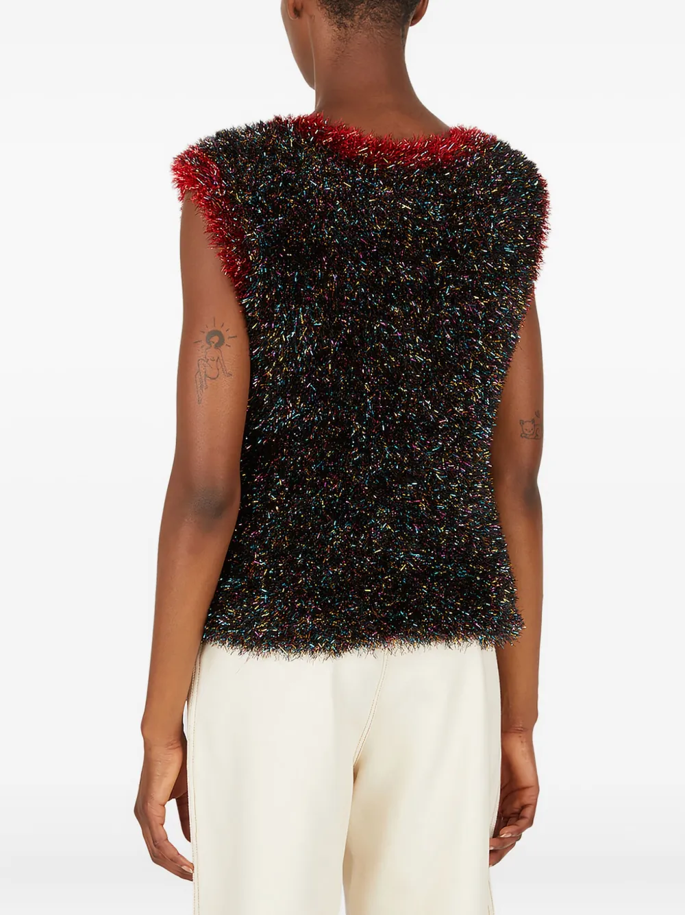 Chopova Lowena Spencer met metallic-effect Zwart