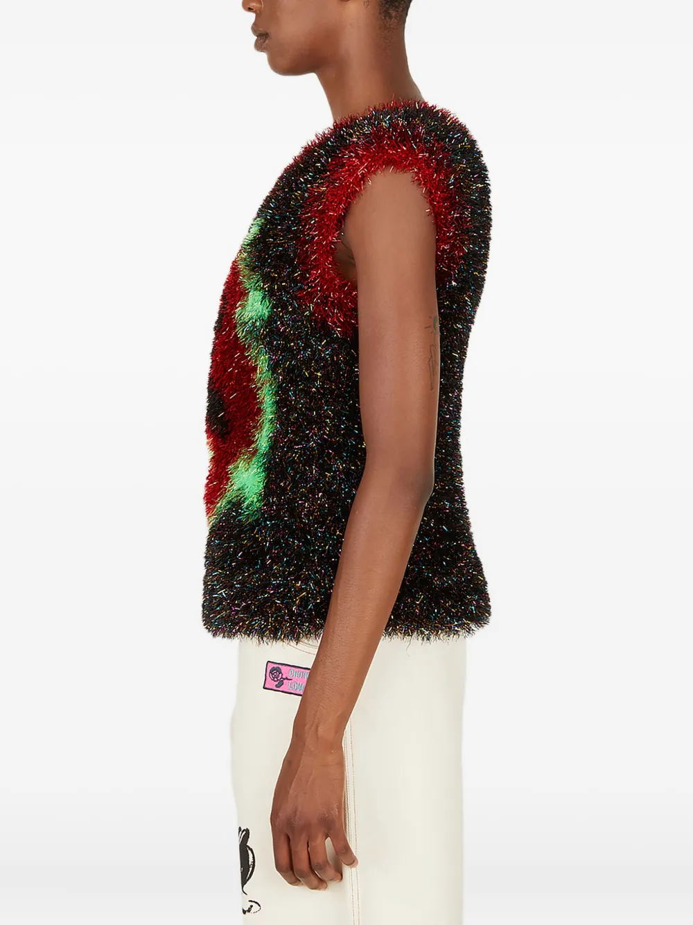 Chopova Lowena Spencer met metallic-effect Zwart