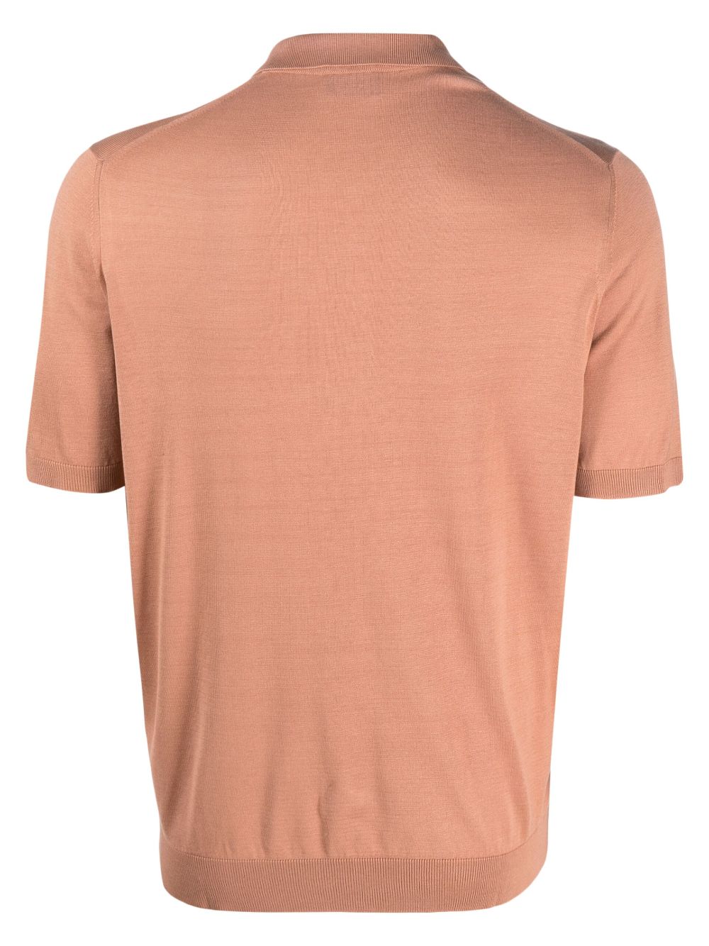 Shop Barba Zip-up Short-sleeved Polo Shirt In Orange